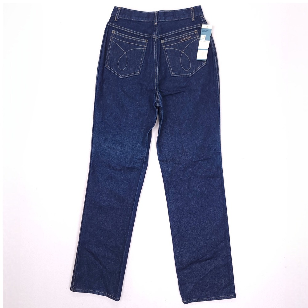 Deadstock‎ Calvin Klein Womens High Waist Cigarette Leg Jeans Dark Wash USA 12